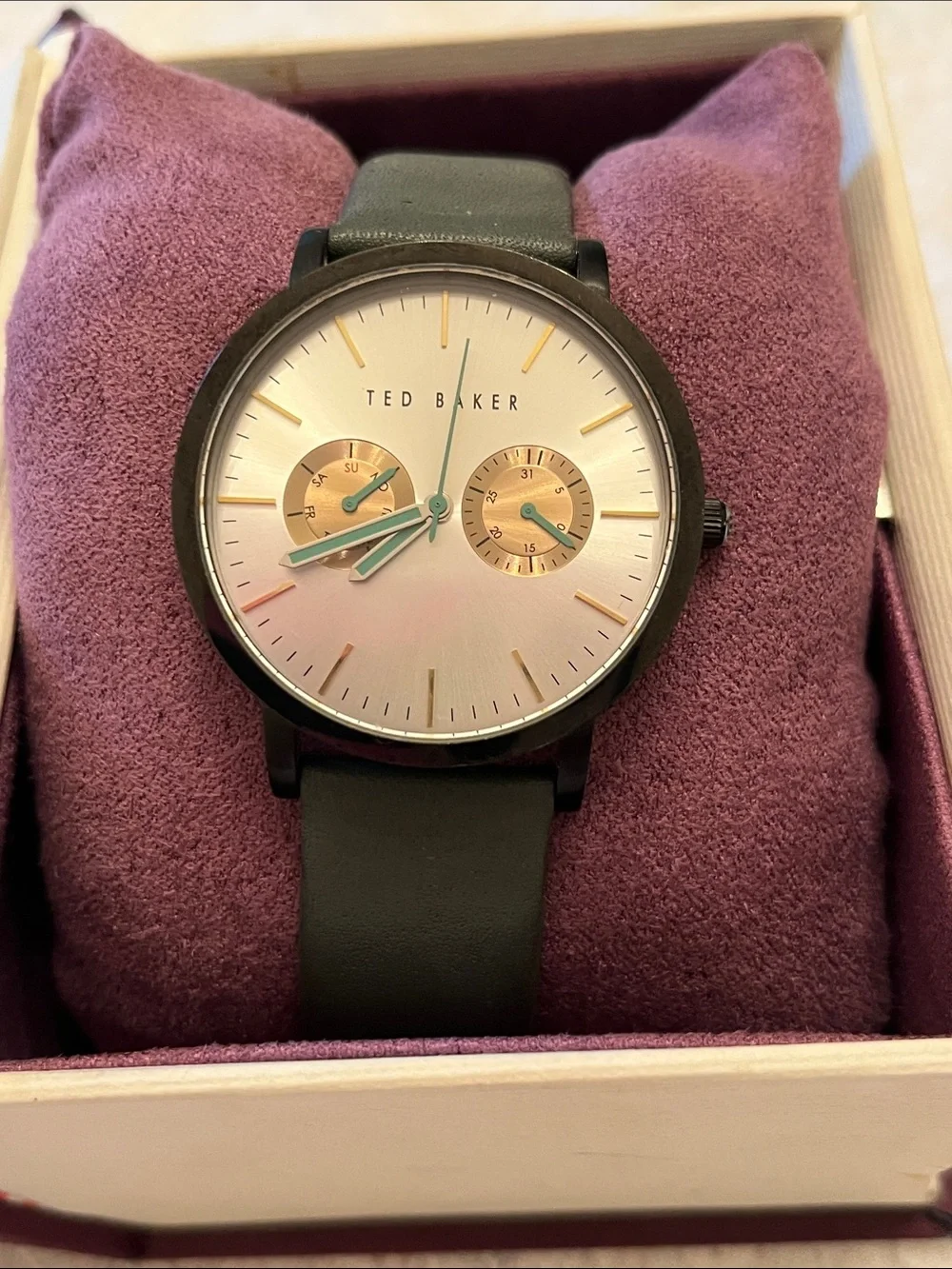 Ted Baker Watch with Rose Gold Accents and Mint Hands